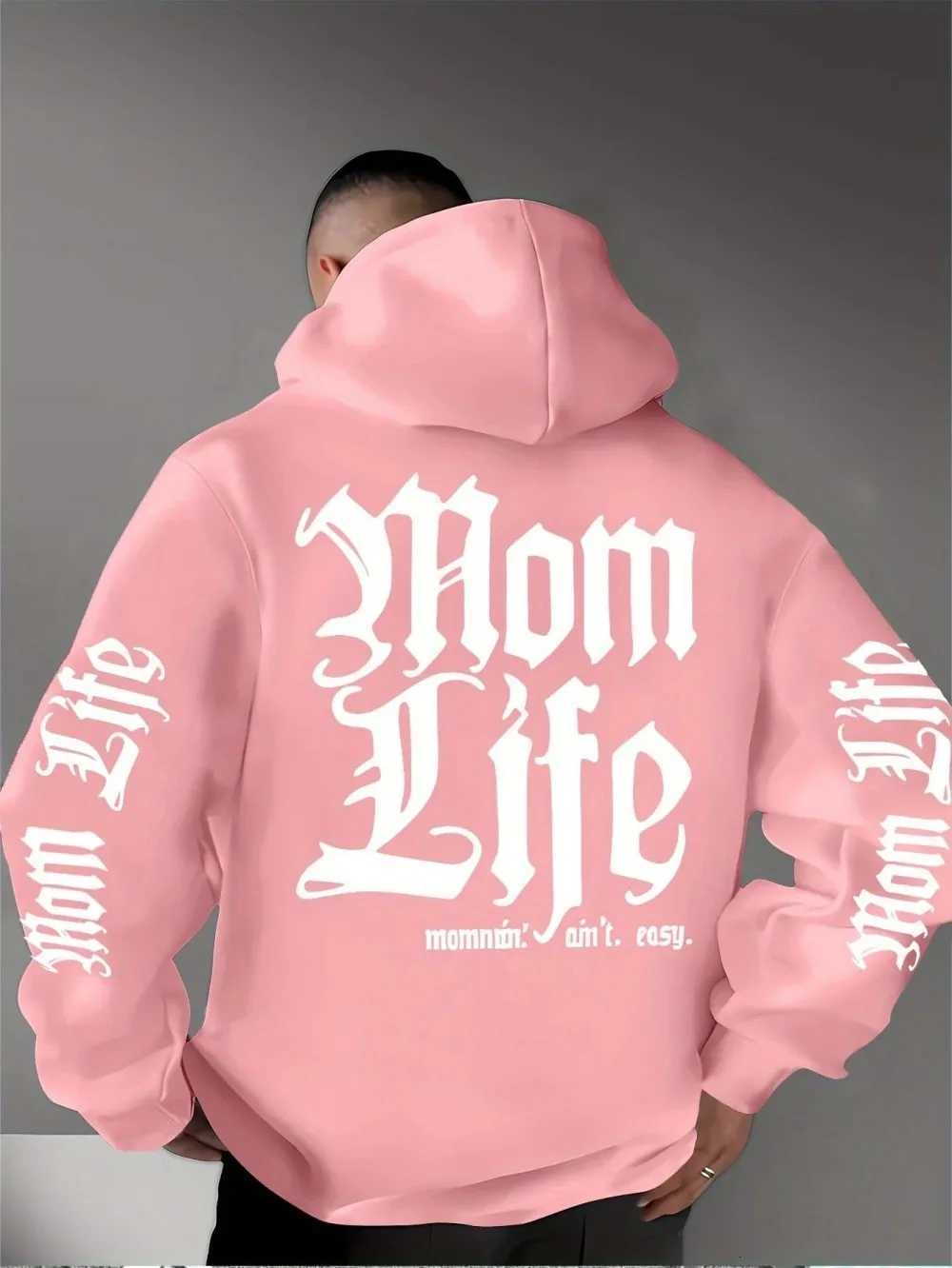 Fashionable Mens New Autumn Gothic Letter Printed Comfortable Soft Hoodie Outdoor Street Versatile Top W251027