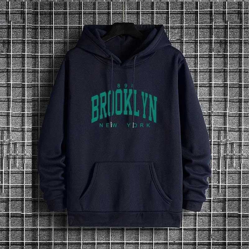 Brooklyn printed mens hoodie urban street fashion hoodie male hiphop casual trend hoodie autumn and winter coat W251027