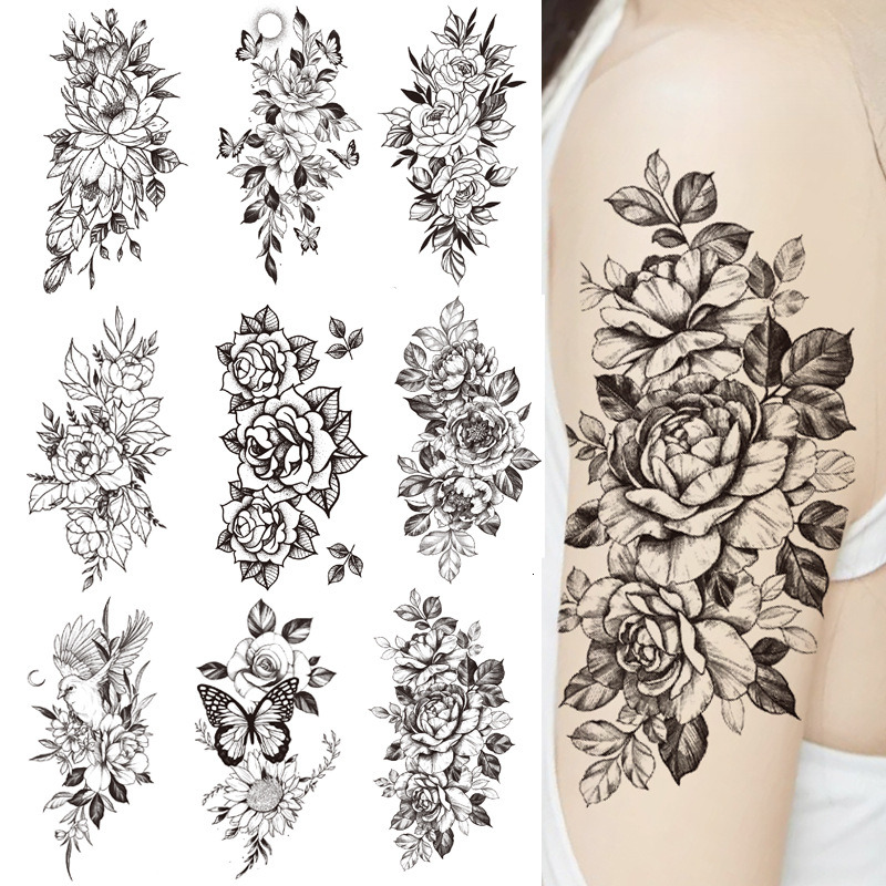 Small full arm waterproof tattoo sticker manufacturer in stock wholesale symbol totem animal skeleton small arm tattoo sticker