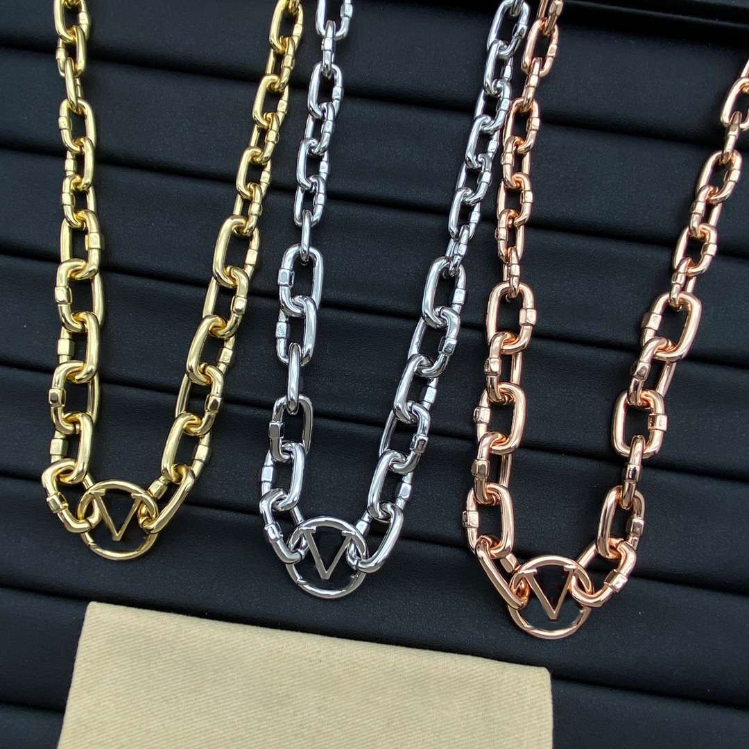 Fashion 18k Gold Choker Necklace Simple Luxury bracelet Designer Chain Choker Necklace Link Designer for Women Gift Jewelry