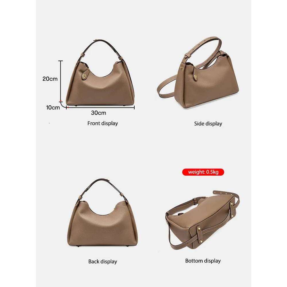 Zency 2024 New Retro Ing Color Fashion Women's Genuine Leather Handbag Shoulder Messenger Bag Cross Body Top Handl