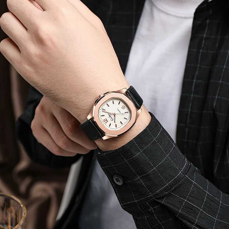 2022 New Casual Leather Strap Men Sports Watch Quartz Elegant Mens Wristwatch Relogio Masculino reloj hombre Montre Homme SaatT251027