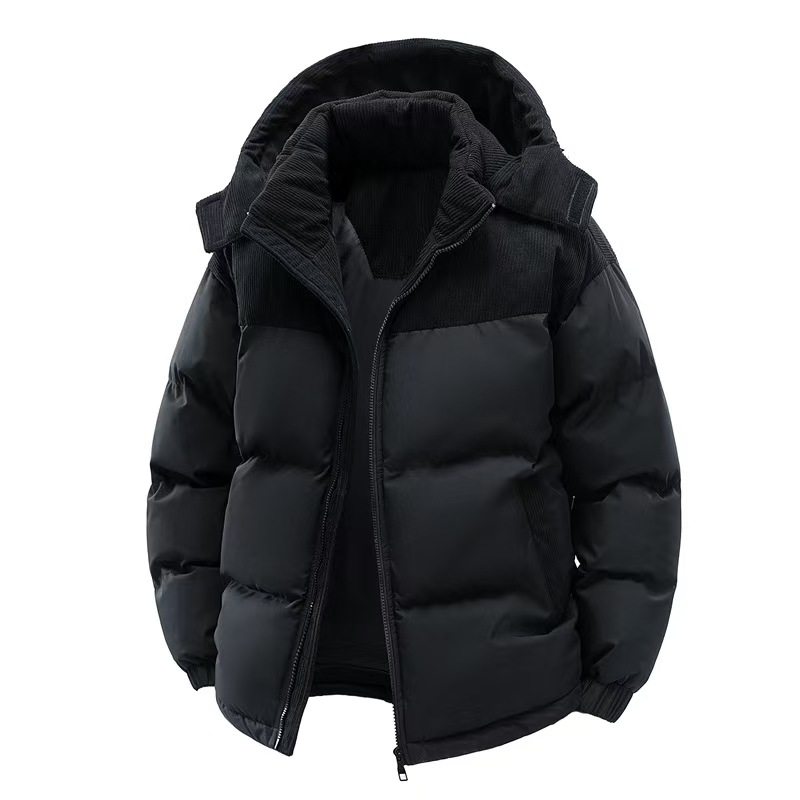 Designer cotton-padded men plus cashmere 2025 winter new thick warm and cold-proof cotton-padded jacket cotton-padded jacket coat tide can be opened i