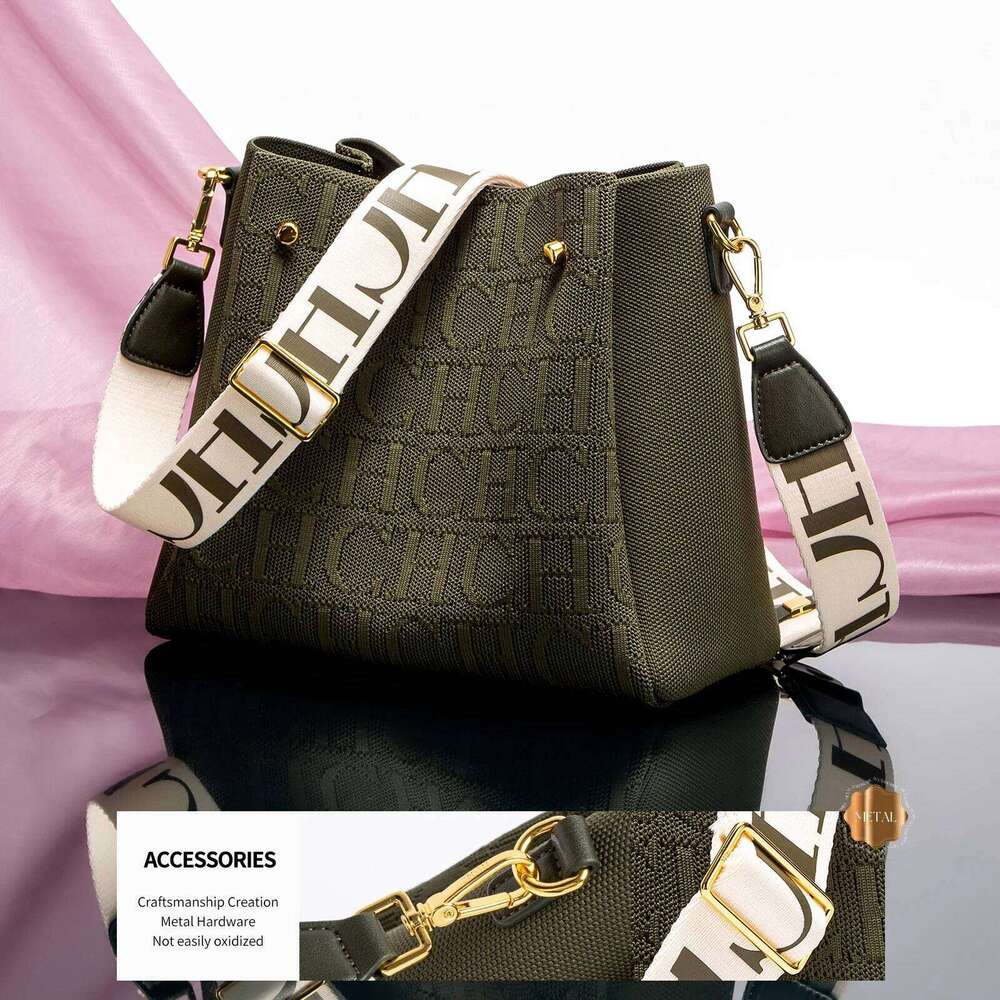 Fashion Party Multifunctional Ocn Handbag Classic Retro New Solid Color Letter Design Women's Shoulder Bag