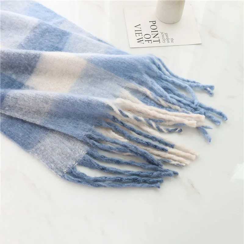 Autumn Winter Luxury Wen Scarves 24038cm Men Thickening Warm Scarf Plaid Tassel Shawl Cashmere Imitation Fashion WrapW251027