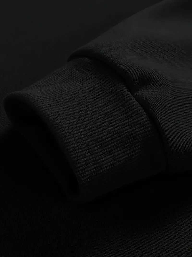 Mens autumn and winter fashionable casual loose Los Angeles letter print fleece pullover long sleeved round neck sweatshirt W251027