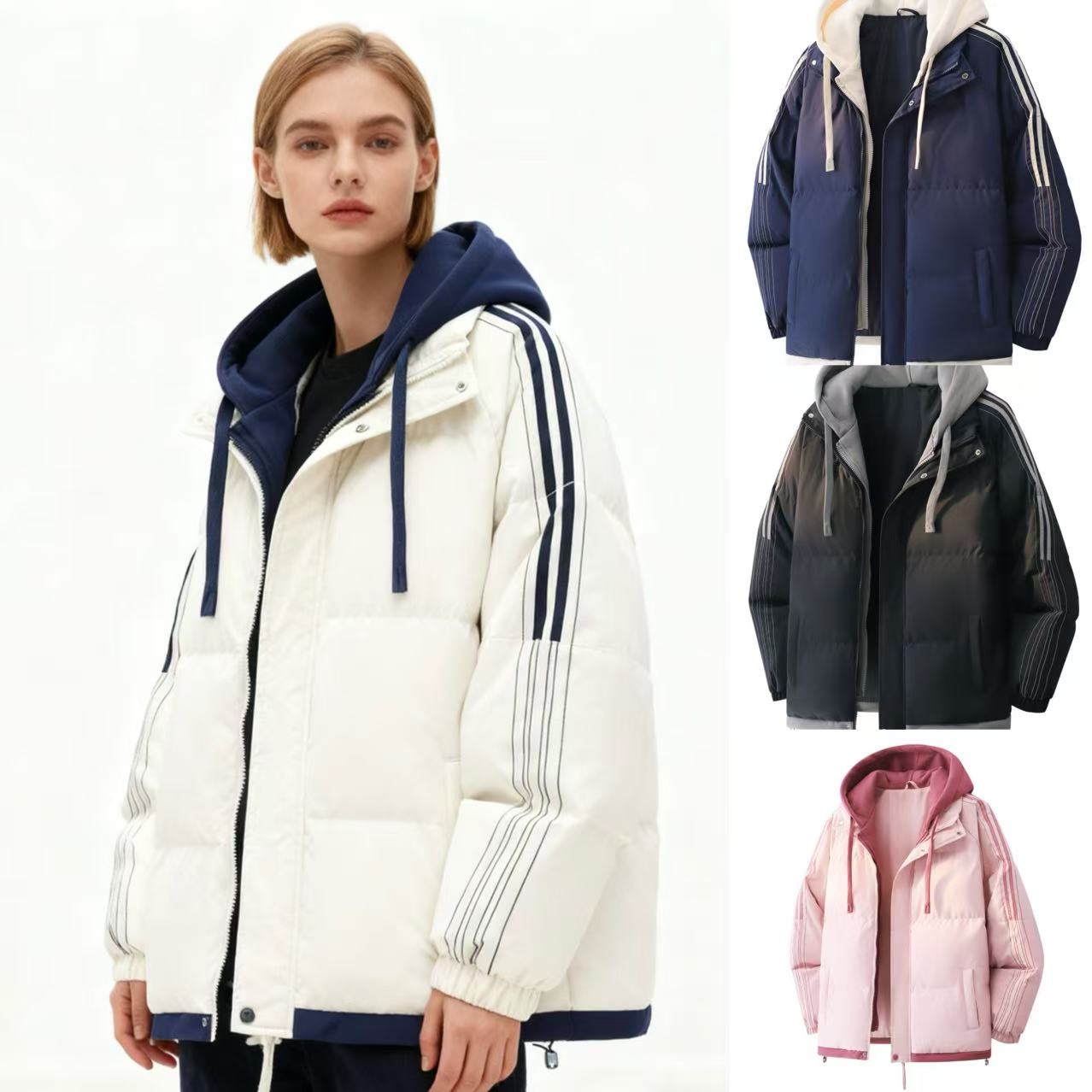 Teen Boy's Stylish Outerwear: Comfortable Fall/Winter Cotton Jacket with Hood & Lined Design