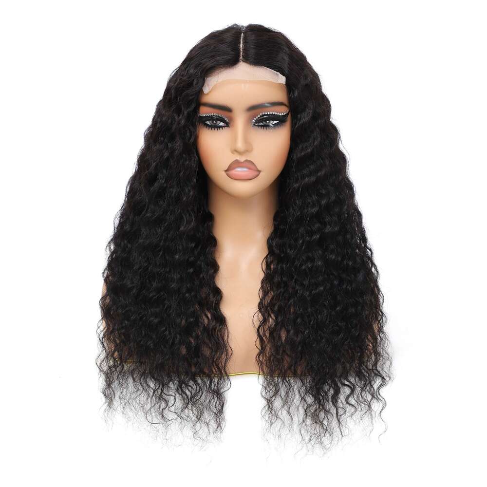 150% Density Deep Wave Human Front Wig 4X1 Lace Closure - Natural Color Voluminous Curly For, Elegant Style For Everyday & Special Ocns, Versatile Hai