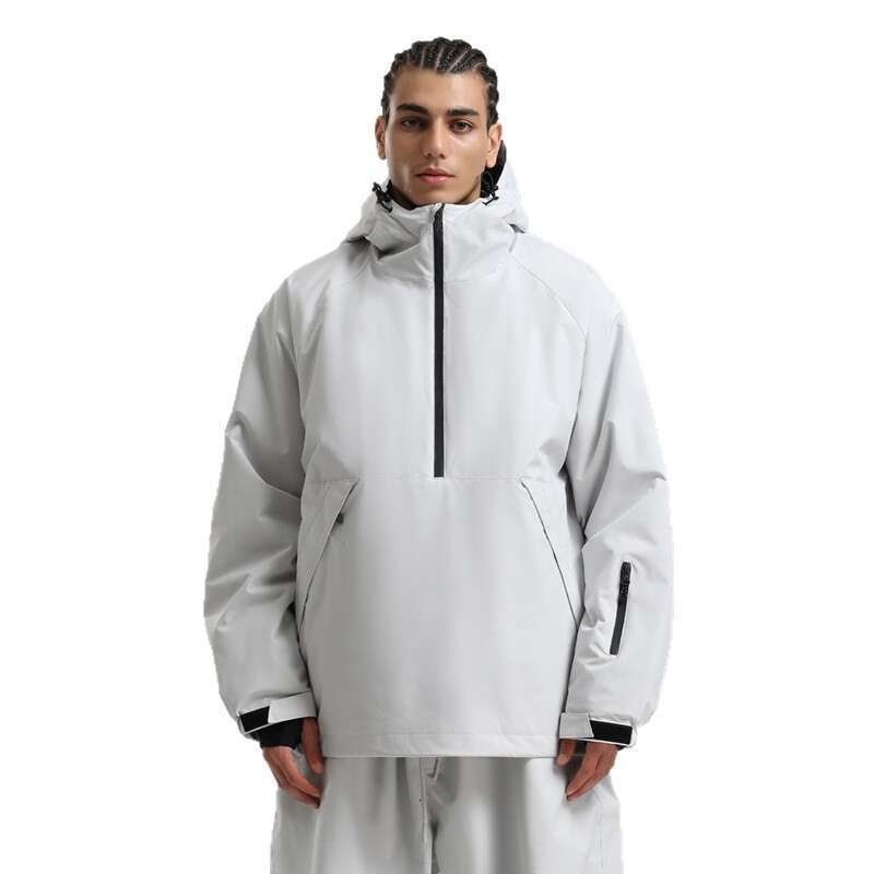 New Men Hooded Pullover Loose Snowboard Windproof Waterproof Breathable Couple Professional American Ski Suit Women
