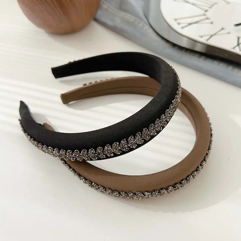 Rhinestone Chain Headband for Women Hair Accessories Fashion Thick Hairband Solid Ladies Outdoot Hair Ornament Head Band 251023