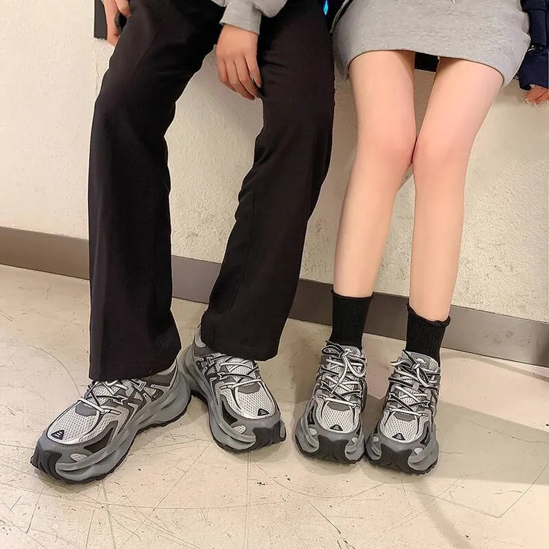 Mirinda Four Seasons Thick-Soled Height-Increasing Shock-Absorbing Dad Shoes for Men and Women Lightweight Comfortable Casual Trendy Versatile Shoes