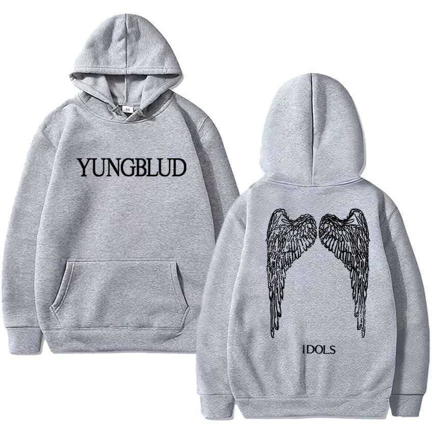 2025 New in Idols Wings punk Grunge Hoodie Men YUNGBLUD Double Sided printed streetwear Unisex Sweatshirt W251027