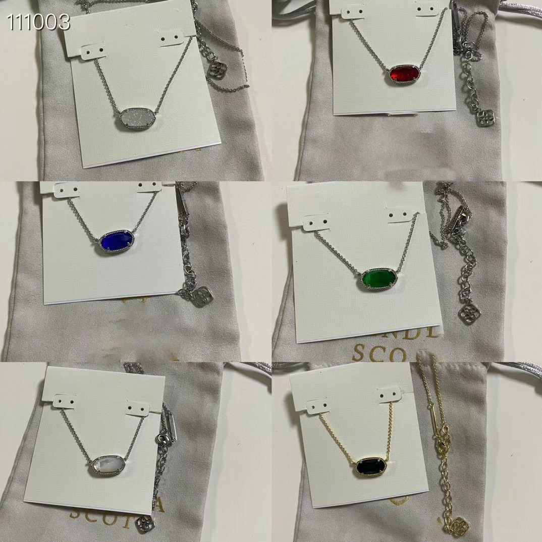 Designer Necklace Oval Gold Wire Pine Blue Turquoise Short Necklace Collarbone Chain 2025