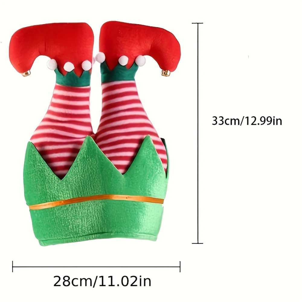 1pcs Christmas Hats Vibrant Red Christmas Beanie Party Hats Humorous Elf Pants Santa Hat Design for Festive Celebrations and QW251027