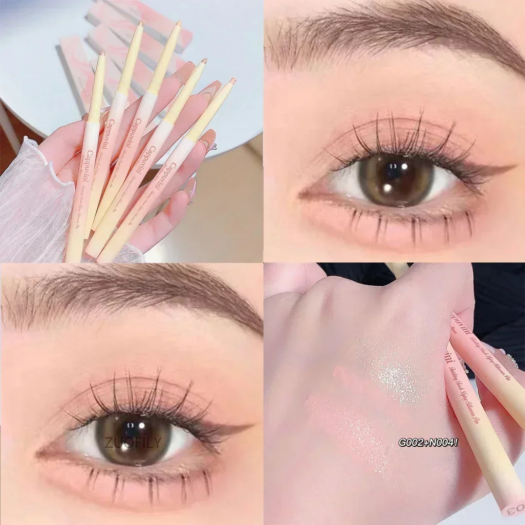 1pcs Lying Silkworm Eyeliner Pen Tea Brown Liquid Eye Shadow Pencil Smooth Quickdrying Cosmetics Cows Eye Makeup Beauty Tools 251027