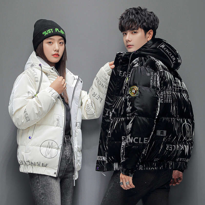 winter jacket mens and women designer luxury puffer jacket Thickened warm and shiny surface is waterproof jacket Hooded zipper coat M-3XL