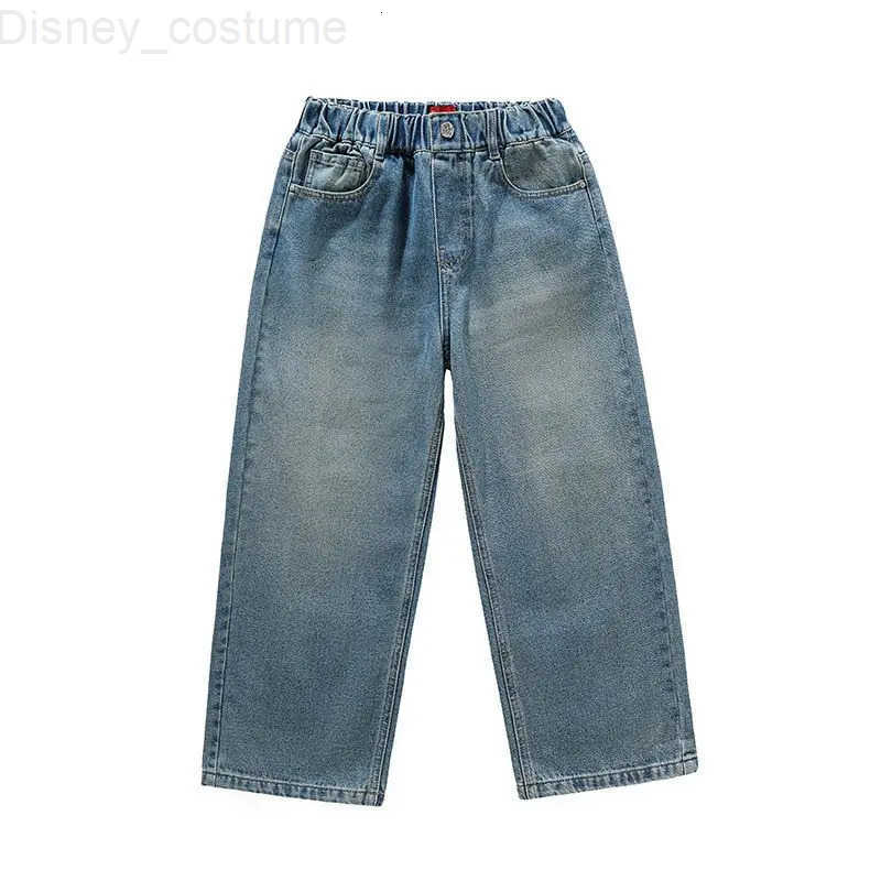 Disney Mickey Womens New Cute Creative Cartoon Pattern Casual Fashion Loose Comfortable MultiPocket Personalized Denim Pants H251027