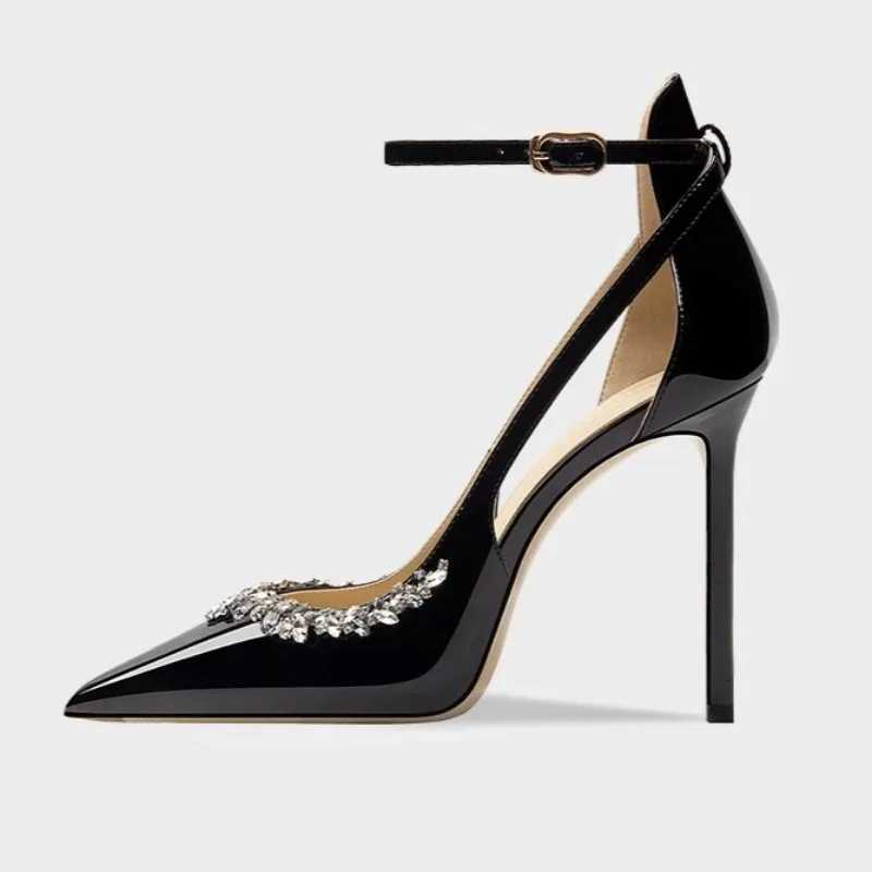 Spring New Thin Heel Single Shoes for Women Pointy Head Shallow Mouth Rhines with Nslip Wearresistant High HeelsXJ251027