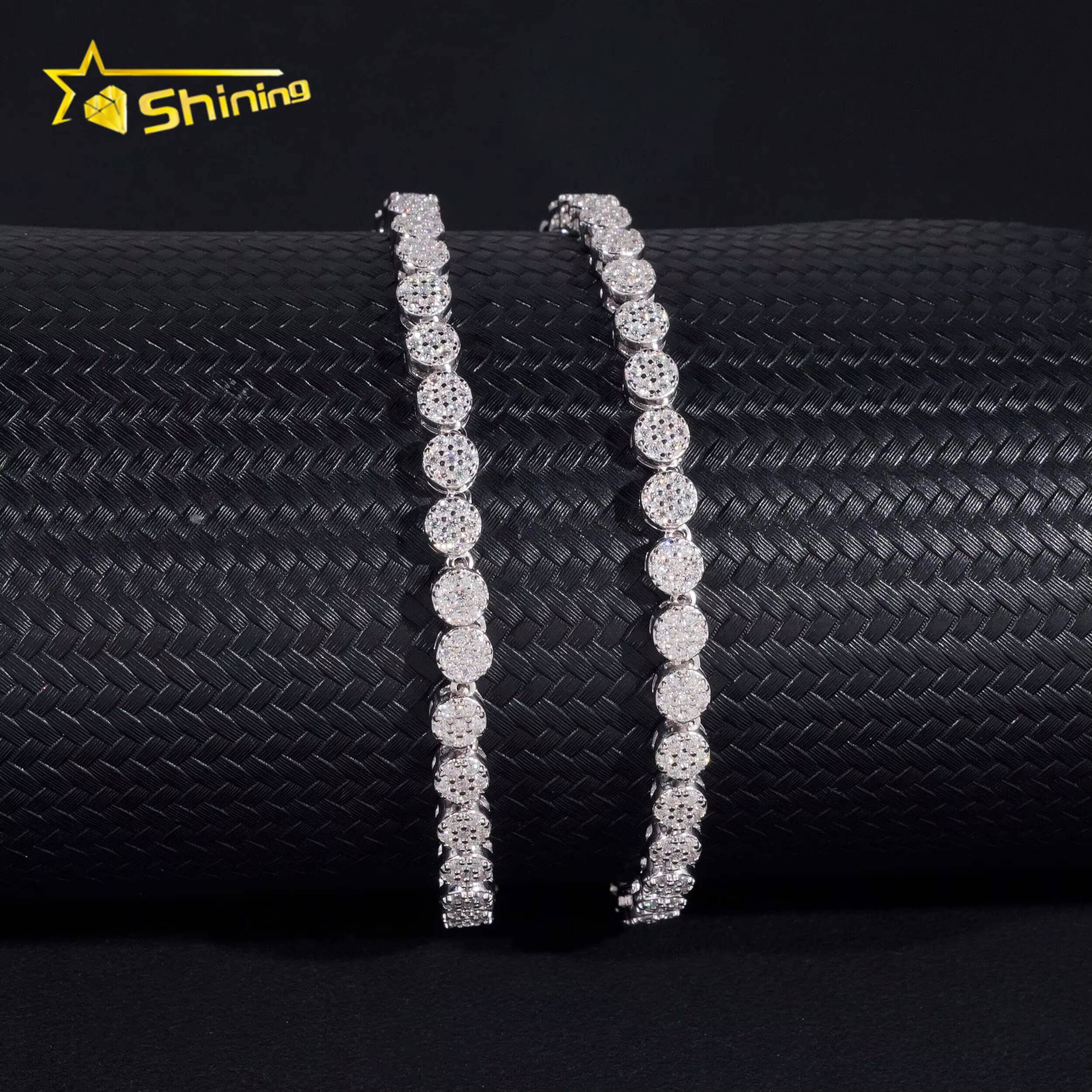 Fine Jewelry Ladies Necklace Men Women 925 Silver 44MM Width Moissanite Tennis Necklace Custom Hip Hop Iced Out Necklaces
