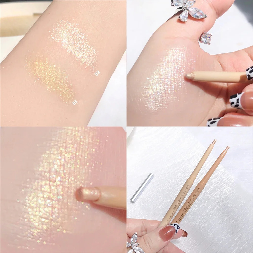 Sweet Mint Lying Silkworm Pencil Galaxy Glitter Eyeshadow Pen Longlasting Waterproof Shiny Eyeliner Outline Pen Stick Makeup 251027