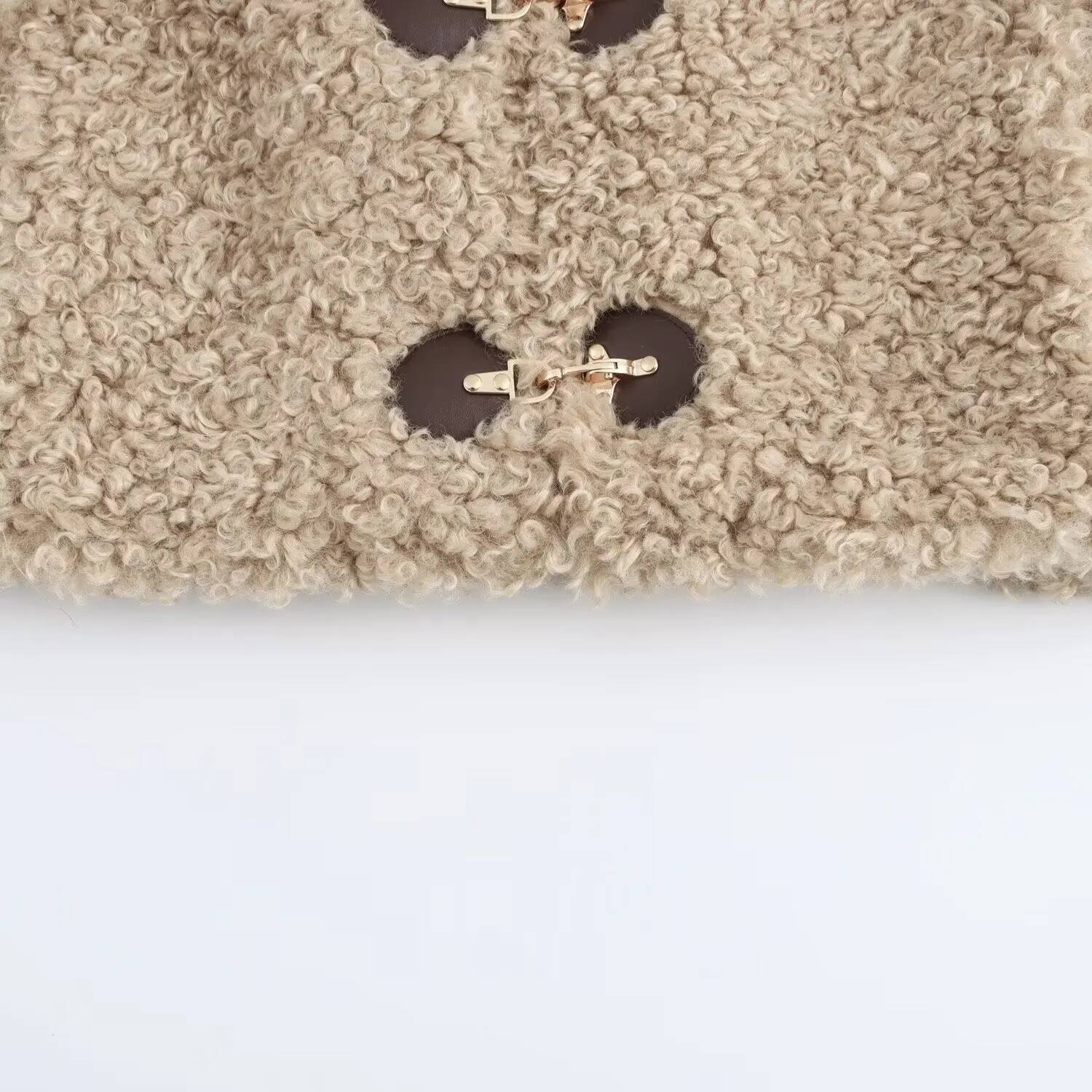 winter jacket women Women's Jacket Flip Collar Long Sleeve Versatile Rope Buckle Solid Color Winter New Style Coat