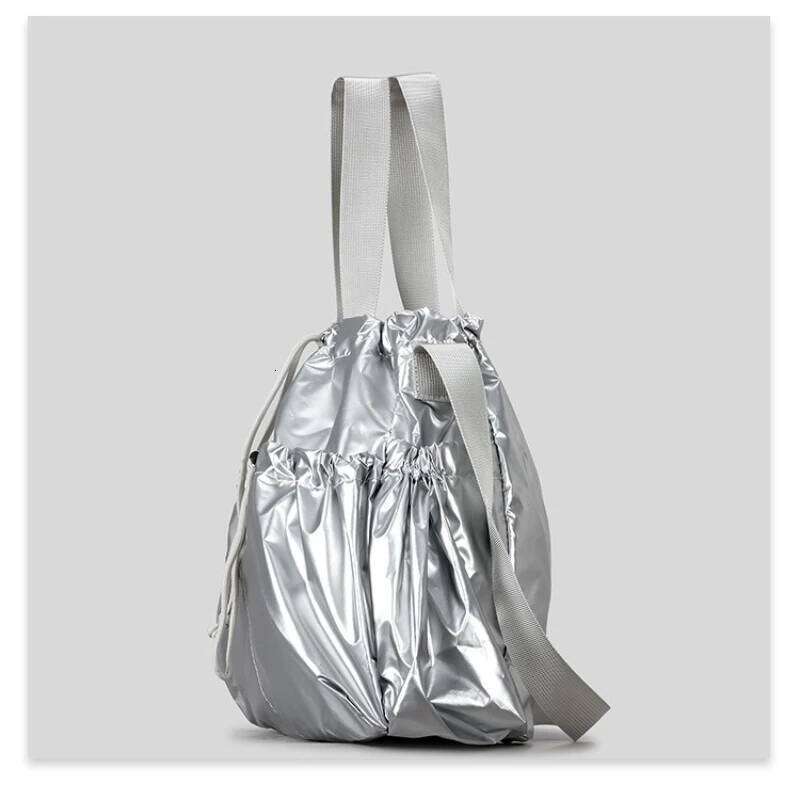 New Korean Style Casual Shoulder Bags Versatile Drawstring Lightweight Nylon Handbag Large Capacity Single Crossbody Tote Bag 251027