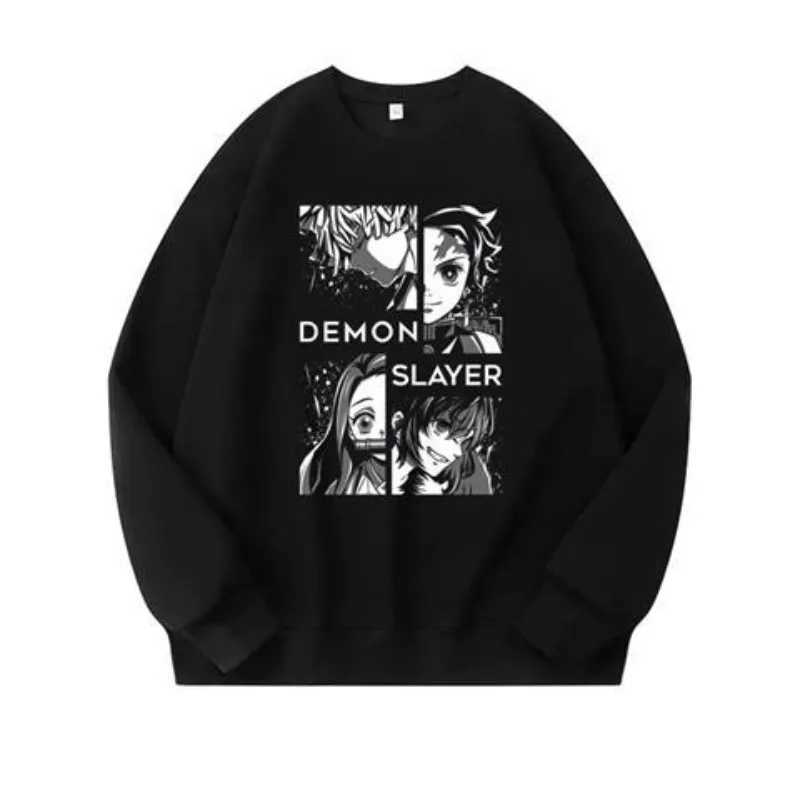 Demon Slayer cartoon animeKamado Tanjiro sweatshirt for men Nezuko and women fashionable personalized loose long sleeve top W251027