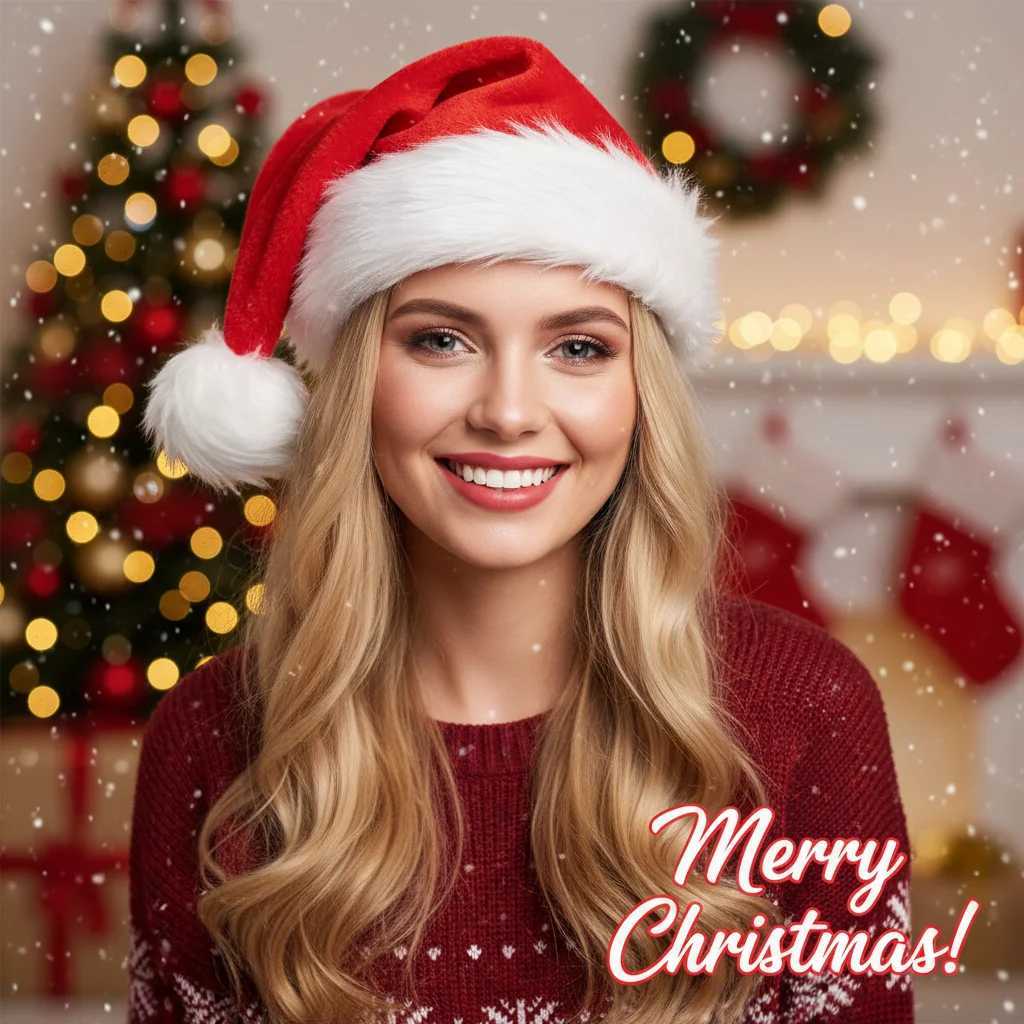 Christmas Santa Hat Xmas Long Plush Holiday Red Hat For Adults And Kids Unisex 2025 New Year Festive Party Supplies GiftsW251027