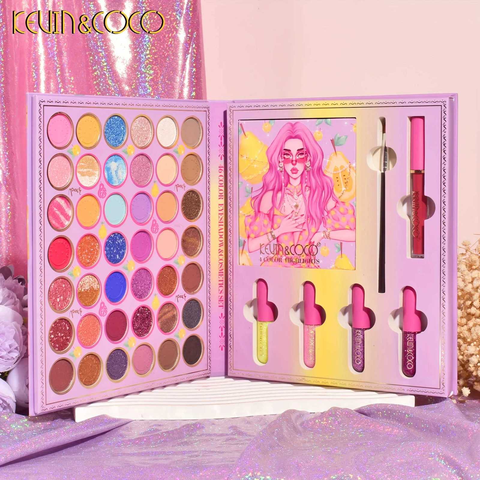 46 Color Mutil function Makeup Kit Highlight Lipgloss Eyeshadow Palette SetXJ251027