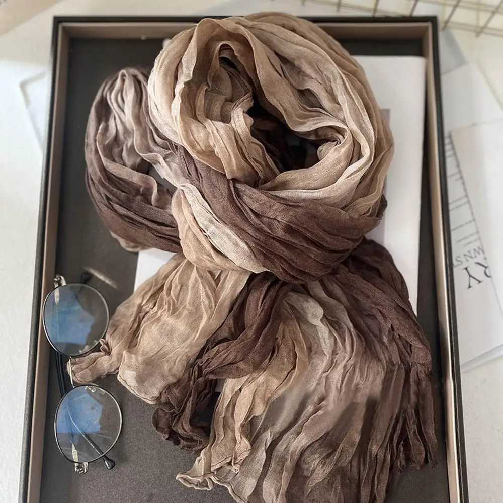 HOT Gradient Cotton Hp Scarf 180x90cm Autumn Winter Versati Wens Long Pated Shawl DIY Wasteland Sty Long Hijab ScarfW251027