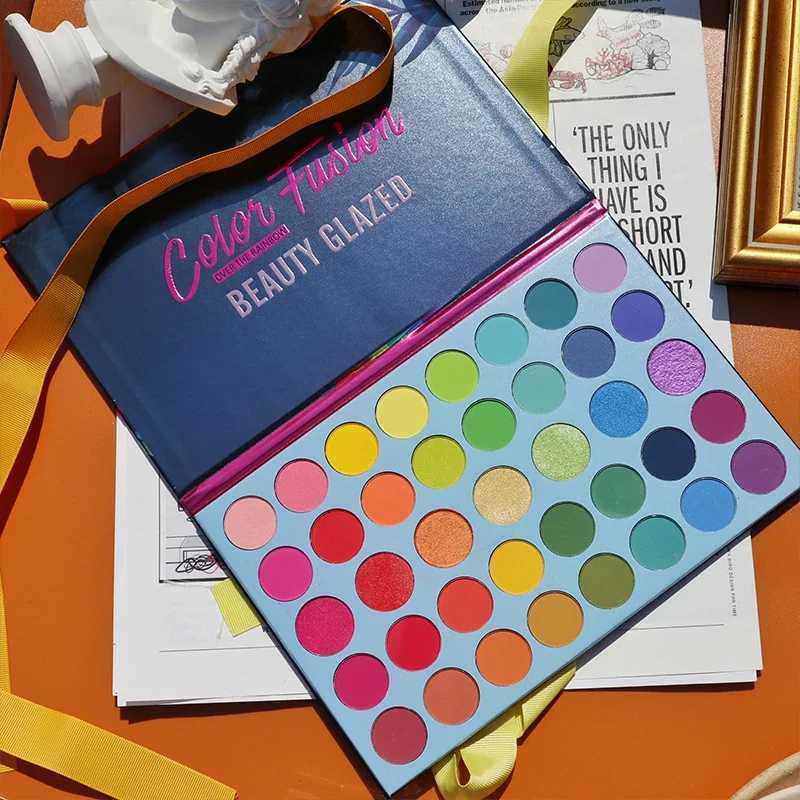 BEAUTY GLAZED 39 Color Rainbow Eyeshadow Palette Long lasting Neon Glitter Eye Shadow Pallete Eye Makeup CosmeticsXJ251027