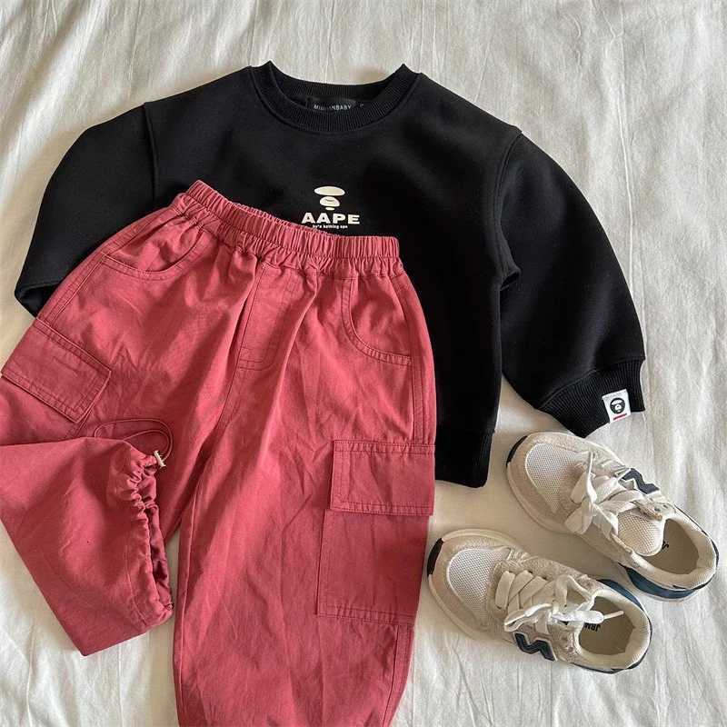 Kids Pants Girdle Overalls Baby Wide Leg Pants Girls Pants Teenage Girls Clothing Cargo Winter Clothes for BoysT251027