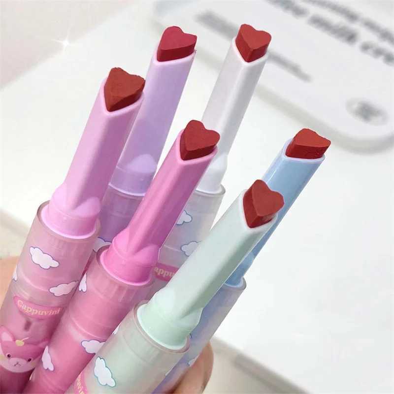 6 Colors Matte Lipstick Love Shape Waterproof Long Lasting Lip Sticks Not Fading Solid Velvet Lipsticks Women Make Up Cosmetics W251027