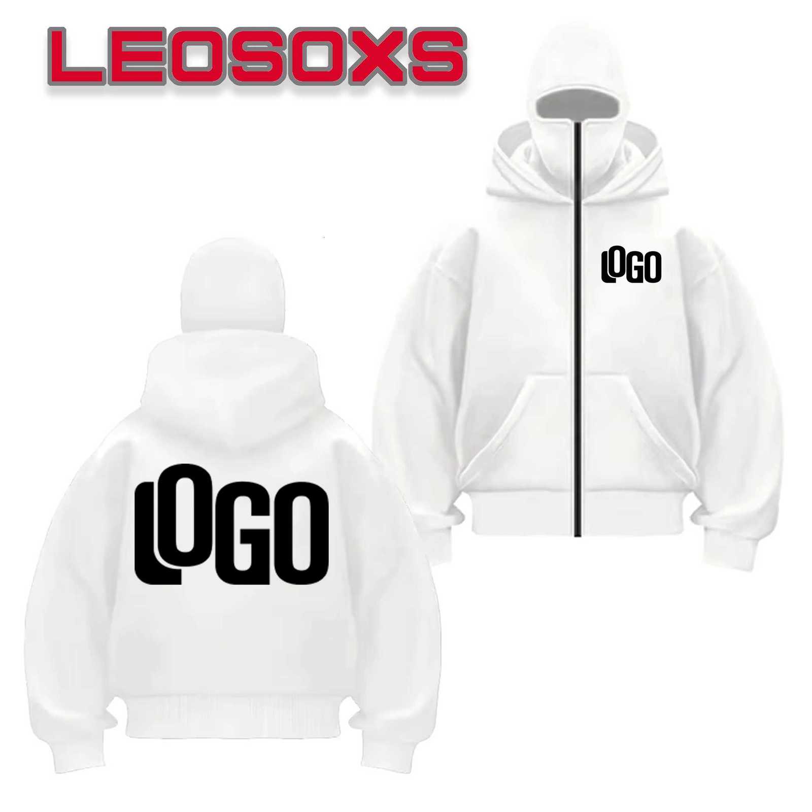 DIY pattern customized sportswear autumn warm hooded masked sweatshirt solid color casual hoodie fashion parade W251027