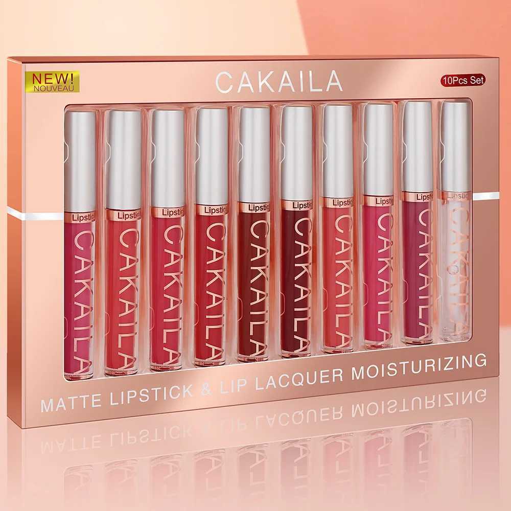 CAKAILA 0 pcs Matte Velvet Nude Lip Gloss Set Lipstick color showing waterproof nonstick liquid lipstick lip gloss W251027