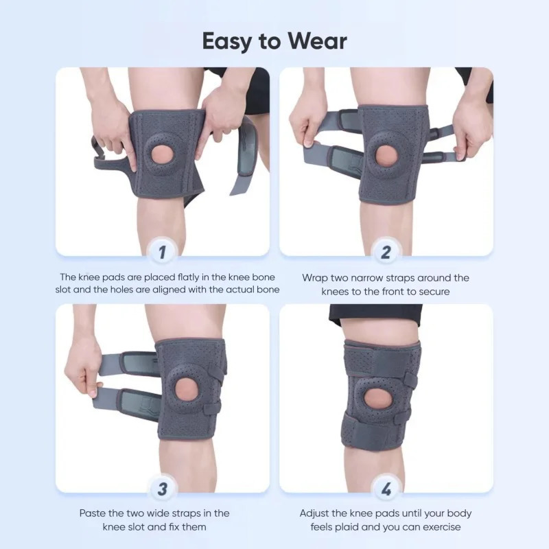 1Pcs Knee Pads Strap Patella Medial Support Meniscus Silicone Compression Protective Gear Knee Braces Basketball Running Prot 251023