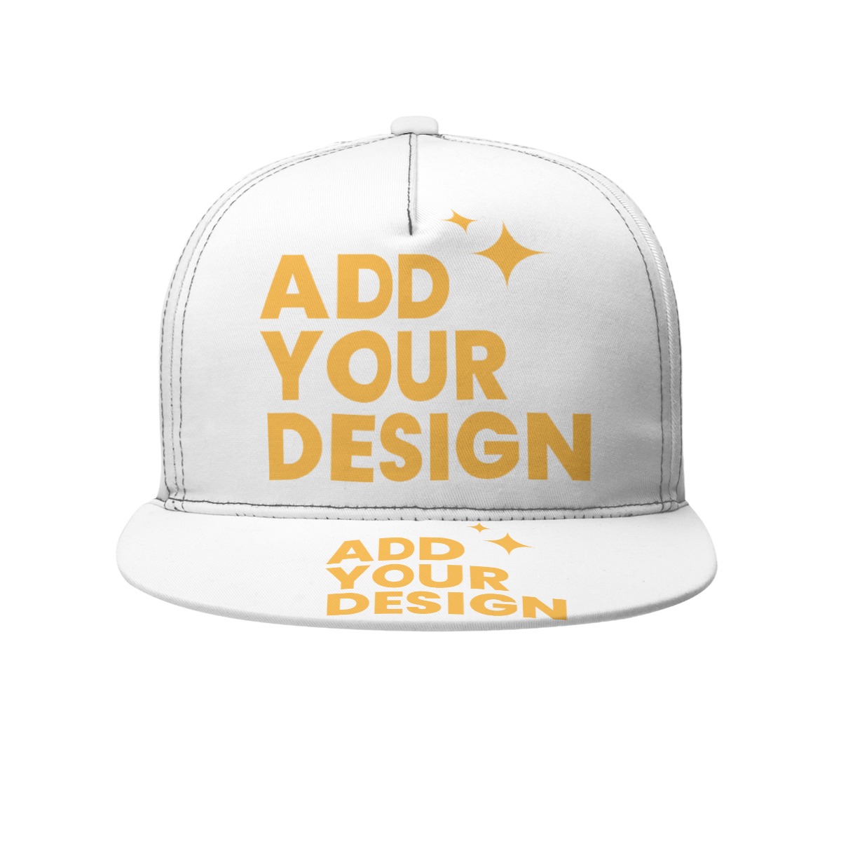 DHgatepod Flat Brim Baseball Cap with Box - 100% Polyester All-Over Print Snapback for Sports & Casual Style