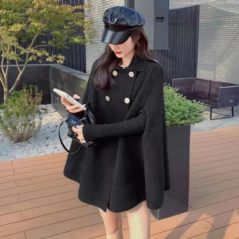 Long Blends Women Arrival Autumn Winter Casual Outwear Handsome Allmatch Mujer Daily Solid Harajuku BF Temperament 251013