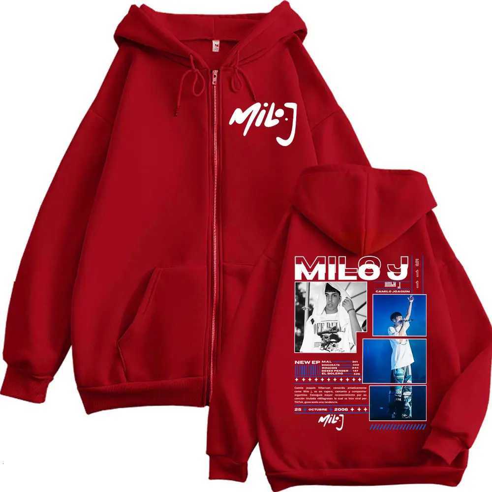 Rapper Milo J 5 Album Merch Zipper Hoodie Men Women Clothing Fashion Y2k Zip Up Sweatshirts Harajuku Hip Hop Pullovers Jacket W251027