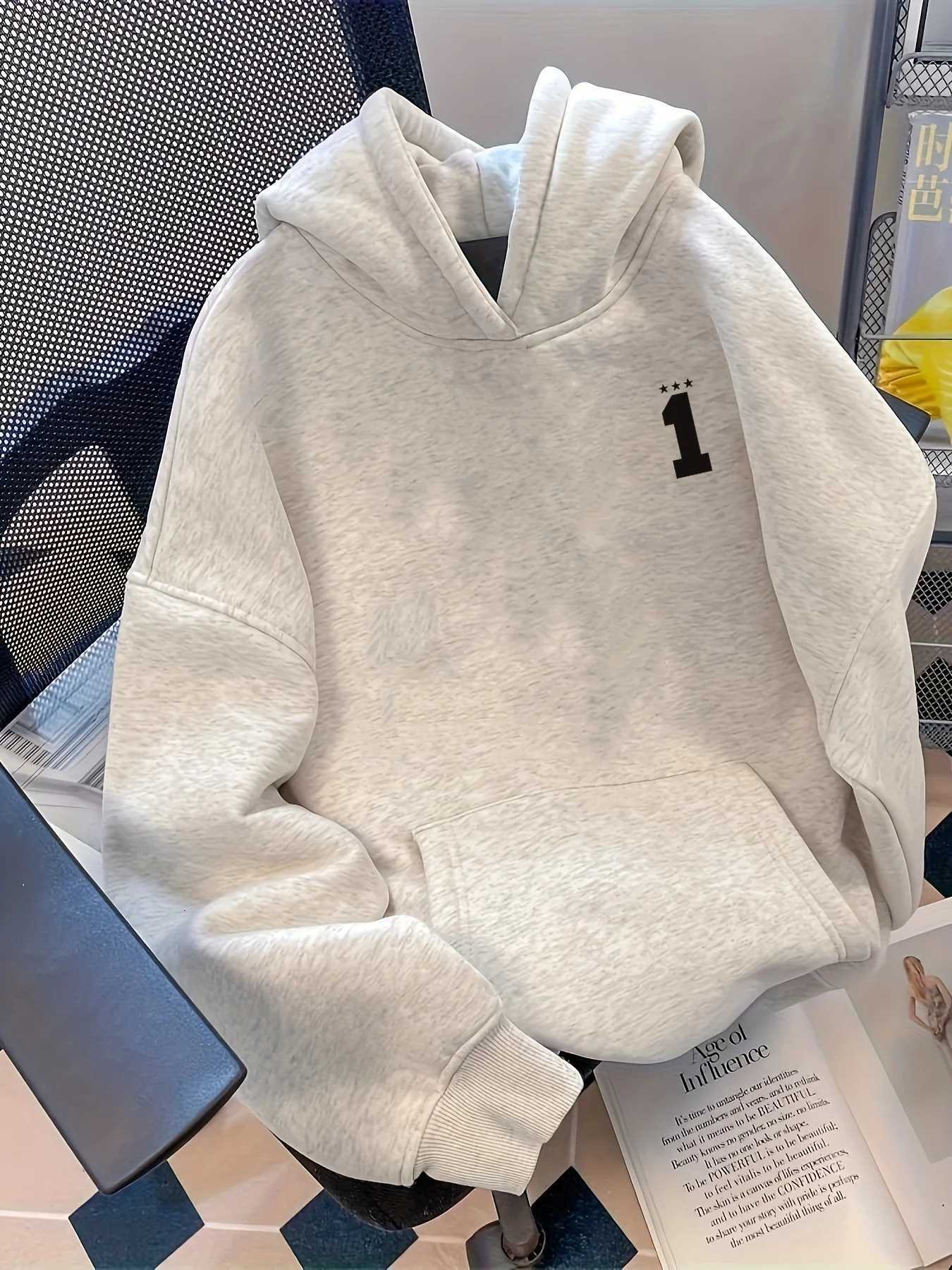 Mens Casual Geometric Print Hoodie Pure Cotton Loose 2025Hotselling Unisex Autumn and Winter Pure Cotton Casual Fashion Hoodie W251027