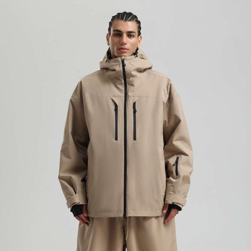 New Men Jacket Snowboard Windproof Waterproof Breathable Loose Zipper American Professional Ski Suit Ladies