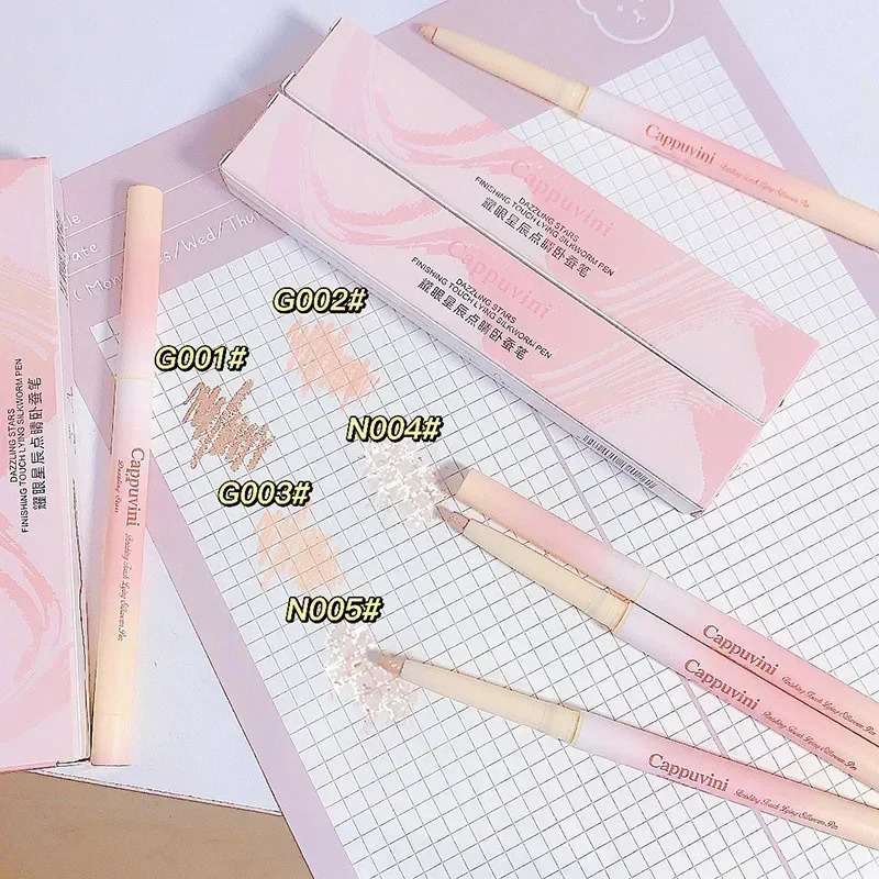 1pcs Lying Silkworm Eyeliner Pen Tea Brown Liquid Eye Shadow Pencil Smooth Quickdrying Cosmetics Cows Eye Makeup Beauty Tools 251027