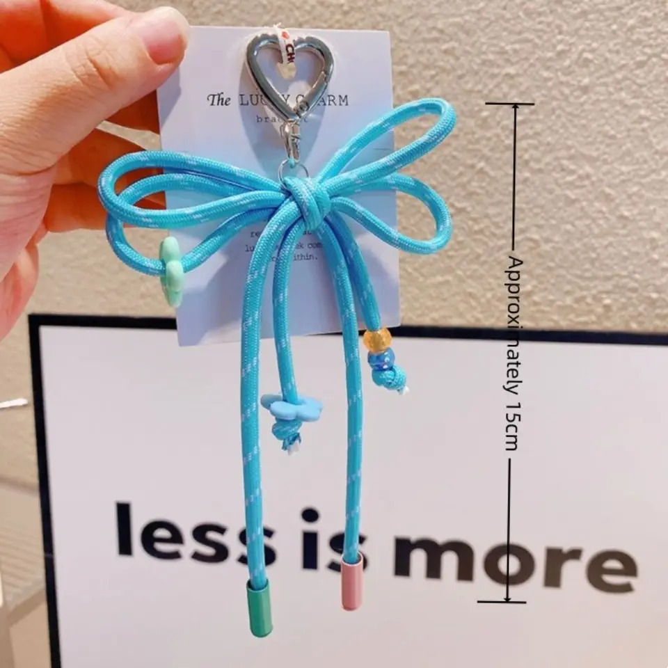 Fashion Nylon Rope Braided Keychain Creative Bag Pendant Colorful Rope String Sports Bag Charms Bag Accessories Couples Keychain 251021