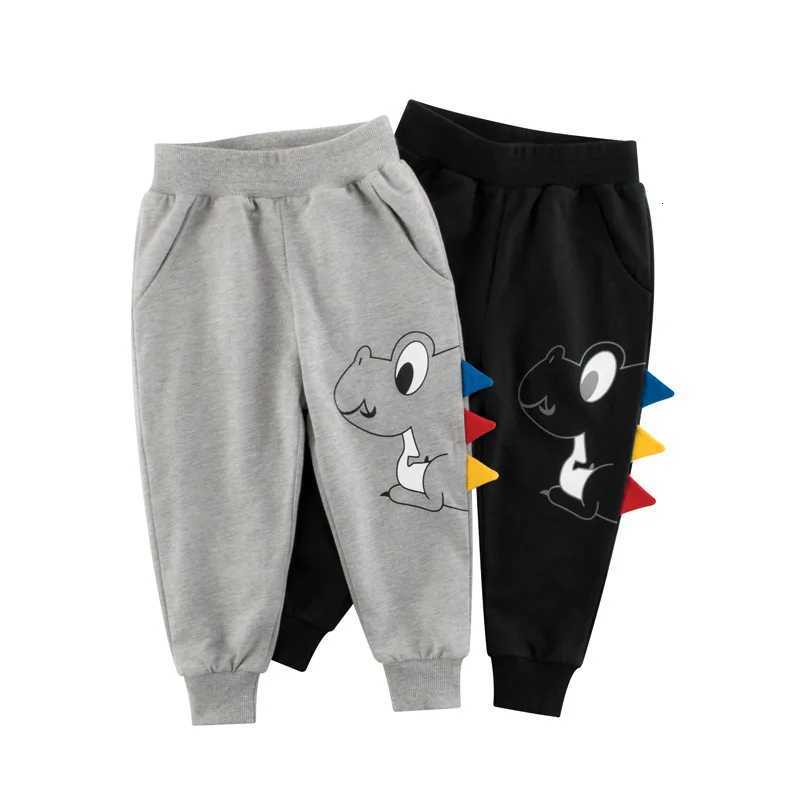 2024 Kids Long Pants 100 Cotton Lovely Dinosaur Cartoon Boys Girls Sport Trousers Sweatpants Suitable for Spring and AutumnT251027