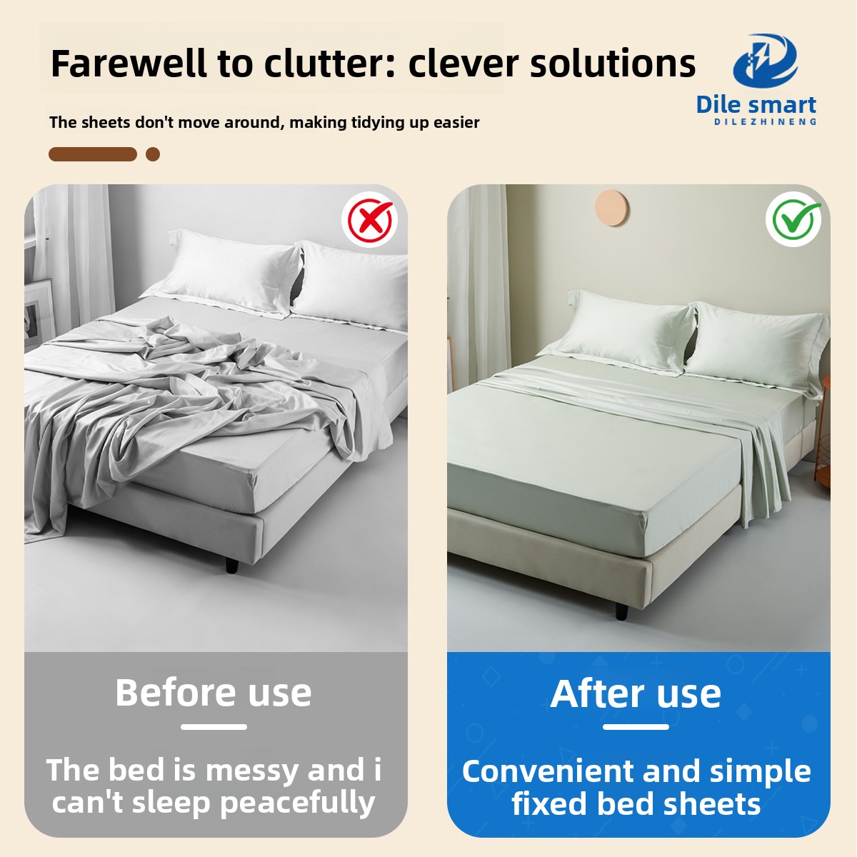 Needle-Free Bed Sheet Fasteners - Portable, No Punching, Safe & Durable, Keep Sheets Tidy Without Damaging Bedding-S61