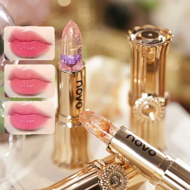 NOVO 3 Flowers Warm ColorChanging Lipstick Moisturizing Longlasting Nonsticking Nonfading For Women Without Makeup Wholesale W251027