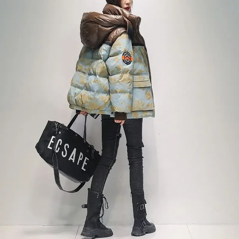 Womens Down Jacket Parkas Winter Coats Jackets Hooded Coat Warm Korean Fashion Loose hat is not made of leather 251027 - view 3