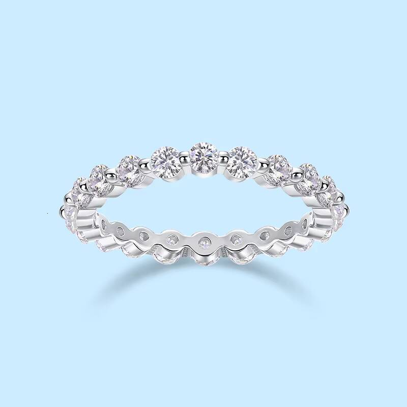 Simple and Elegant Ladies S925 Silver Moissanite Stone Is Suitable for Daily Wedding Birthday Gifts for Rings