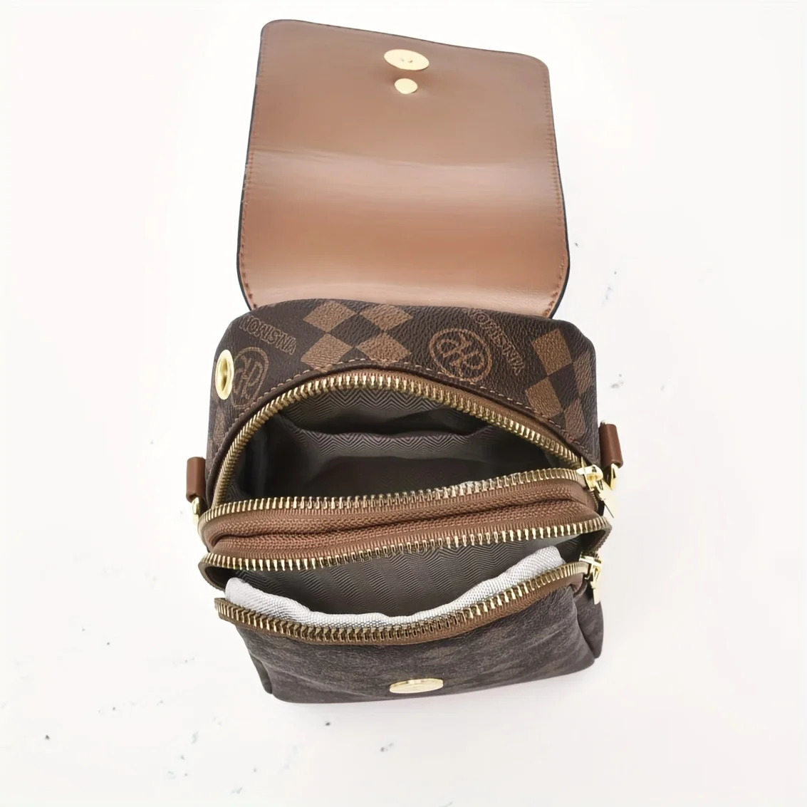 Retro Multi Layer Phone Small Bag Fashion Lightweight Single Shoulder Crossbody Bag for Women Purse Travel Everyday Use 251027