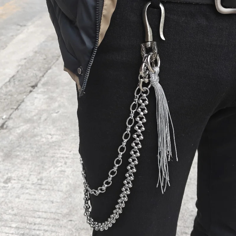 Minimalism Stainless Steel Pants Chain Copper Buckle Head Punk Mens And Womens Hiphop Rock Ones Waist Accessories 251024